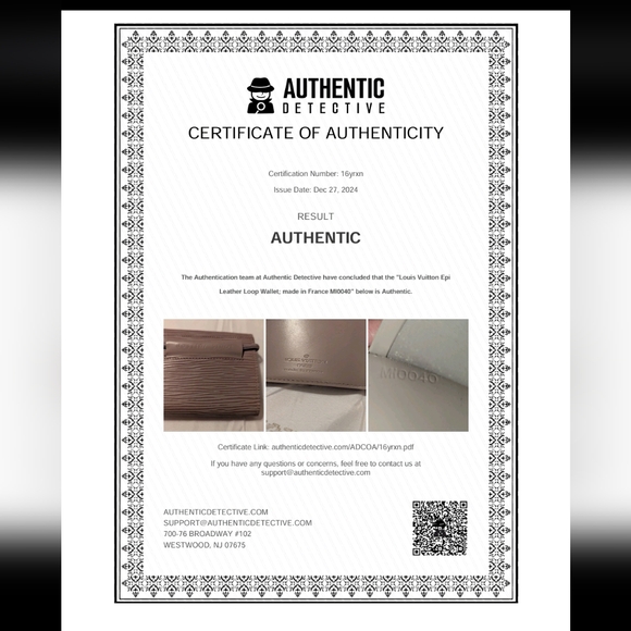 LOUIS VUITTON Epi Leather Elastic Loop Trifold Wallet with COA Taupe VGUC - Picture 11 of 13